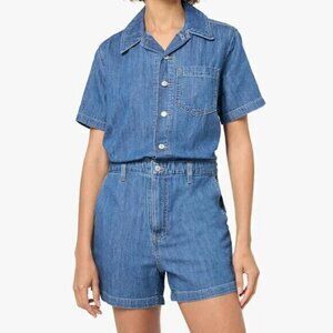 NWT Levi's Short Sleeve 100% Cotton Button Up Romper